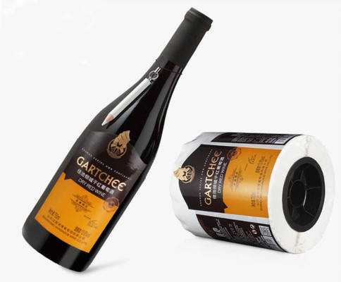 Professional Custom Gold Foil Stamping Embossed Printed Label Sticker Waterproof Roll Bottle Package Sticker