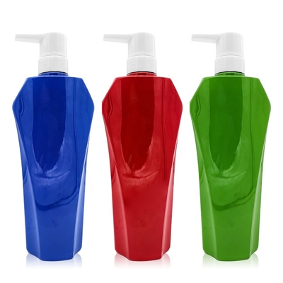 Factory Custom Shampoo Hair Conditioner Bottles 600ml PET Plastic Lotion Shower Gel Body Wash Bottles with Pump Dispenser
