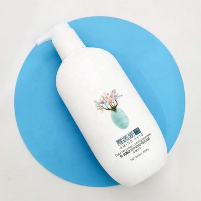 Hot Selling 400ml Eco Friendly Plastic HDPE Empty Shampoo Oval Shape Bottles Body Wash Shower Gel Lotion Bottle with Lotion Pump