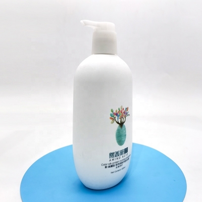 Hot Selling 400ml Eco Friendly Plastic HDPE Empty Shampoo Oval Shape Bottles Body Wash Shower Gel Lotion Bottle with Lotion Pump