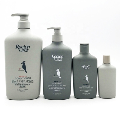 60ml 200ml 400ml 750ml Eco Friendly Plastic HDPE Empty Grey Shampoo Bottles With Lotion Pump