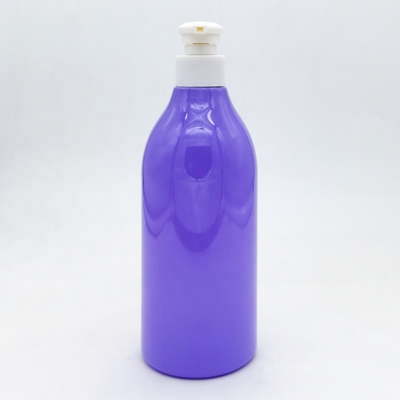 Free Sample Wholesale Custom Empty 500ml PET Plastic Hair Lotion Bottle Boston Round Shampoo Shower Gel Body Wash Pump Bottles