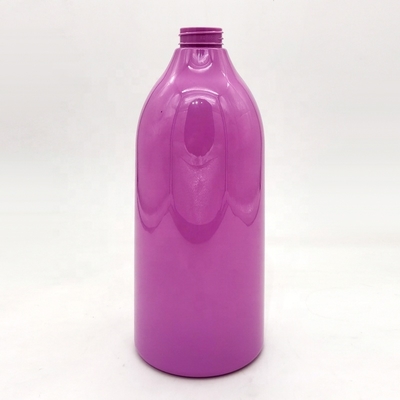 1000ml 1L Fancy Hair Shampoo and Conditioner Bottle Boston Round Pink Violet PET Lotion Plastic Empty Shower Gel Bottles