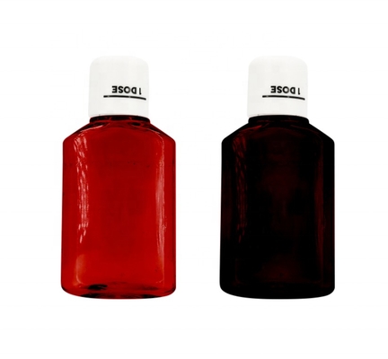 2oz 4OZ PET Container Cough Syrup Bottle Clear Square Medicine Liquid Oral Plastic Bottle With Cap