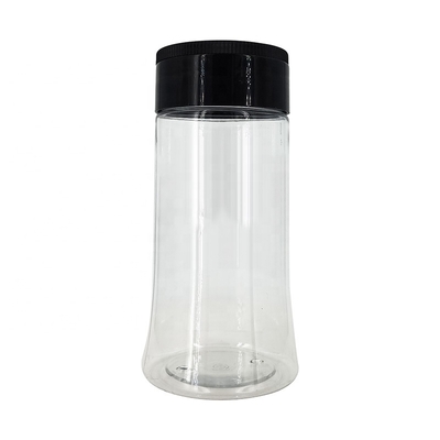 Free Sample Cheap 280ml Plastic PET Seasoning Bottle Salt Pepper Herb Flavoring Spice Jars with Twist Cap for Kitchen Powder