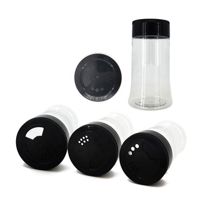 Free Sample Cheap 280ml Plastic PET Seasoning Bottle Salt Pepper Herb Flavoring Spice Jars with Twist Cap for Kitchen Powder
