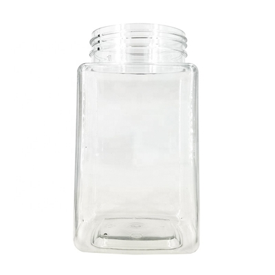 Custom Food Grade 700ml 880ml PET Rectangular Jars Food Storage Jars Plastic Candy Peanut Butter Honey Jar with Screw Top Lid