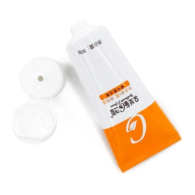 50ml 60 ml Flip Top Squeez Bottles Body Cream White Plastic Soft Tube Hand Cream Customized Empty CC Lotion Tube Packaging