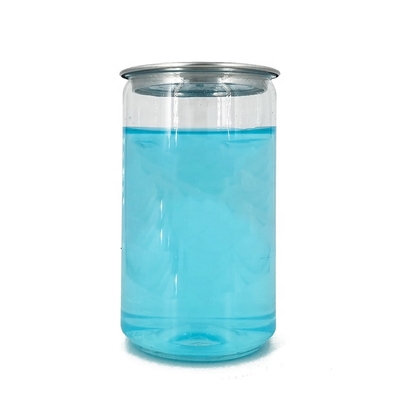 Custom Cheap 210ml 300ml 330ml 500ml PET Clear Juice Cans with Easy Open End Soft Drink Soda Coffee Beverages Tea Beer Cans