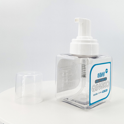Free Sample 250ml Empty Custom Plastic Square Hand Sanitizer Foam Cleaning Packaging Hand Wash Liquid Soap Foaming Pump Bottles