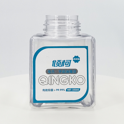Free Sample 250ml Empty Custom Plastic Square Hand Sanitizer Foam Cleaning Packaging Hand Wash Liquid Soap Foaming Pump Bottles