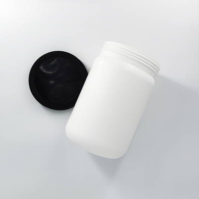 Hot Sale 1800ml 1.8L HDPE Plastic Cylinder Fitness Protein Powder Jar Bottle Food Storage Container with Screw Lid