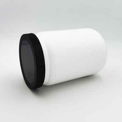 Hot Sale 1800ml 1.8L HDPE Plastic Cylinder Fitness Protein Powder Jar Bottle Food Storage Container with Screw Lid