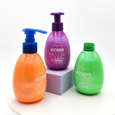 Free Sample PET 180g Oval Toothpaste Plastic Pump Bottles Hand Wash Gel Sunscreen Body Care Lotion Bottles with Customized Logo