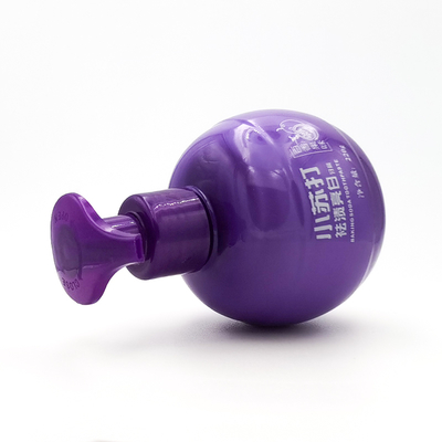 Hot Selling 220ml PET Round Ball Plastic Bottle Hair Oil Pump Spherical Bottle Light Bulb Lotion Toothpaste Pump Sprayer Bottles