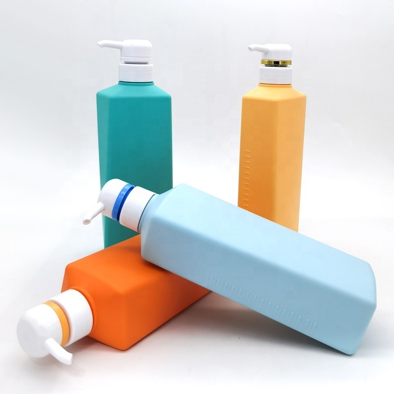 Factory Price Custom 500ml HDPE Soft Touch Plastic Hair Shampoo Lotion Body Wash Bottles Shower Gel Bottles with Pump Dispenser