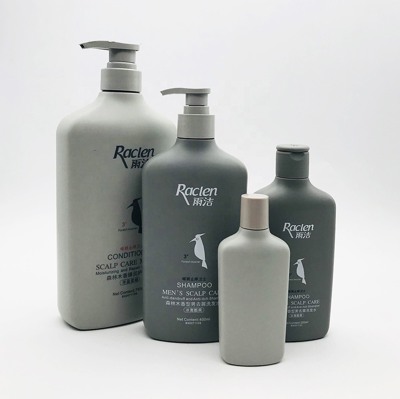 60ml 200ml 400ml 750ml Eco Friendly Plastic HDPE Empty Grey Shampoo Bottles With Lotion Pump