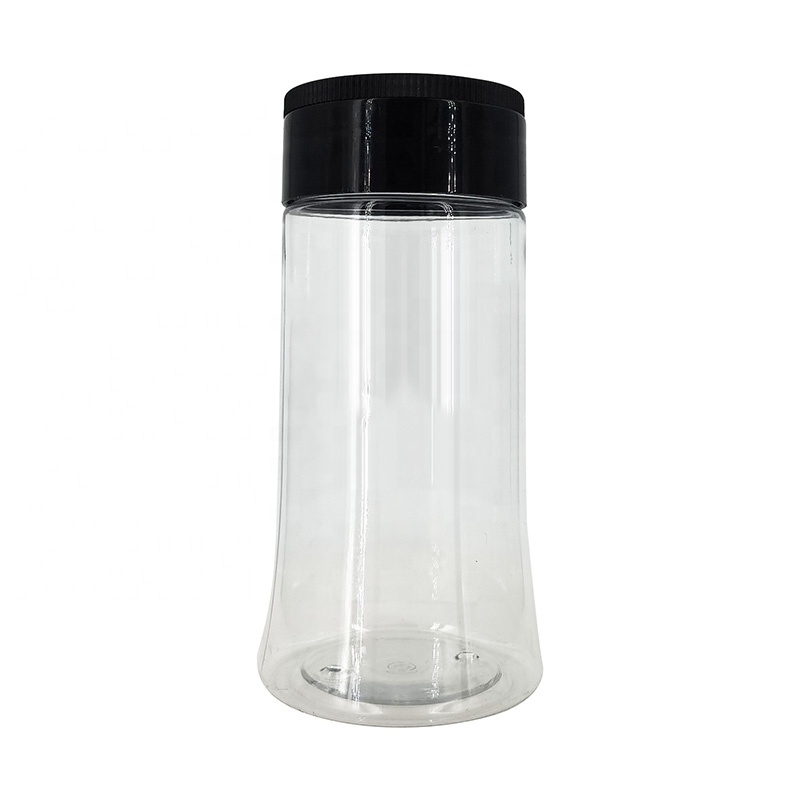 Free Sample Cheap 280ml Plastic PET Seasoning Bottle Salt Pepper Herb Flavoring Spice Jars with Twist Cap for Kitchen Powder